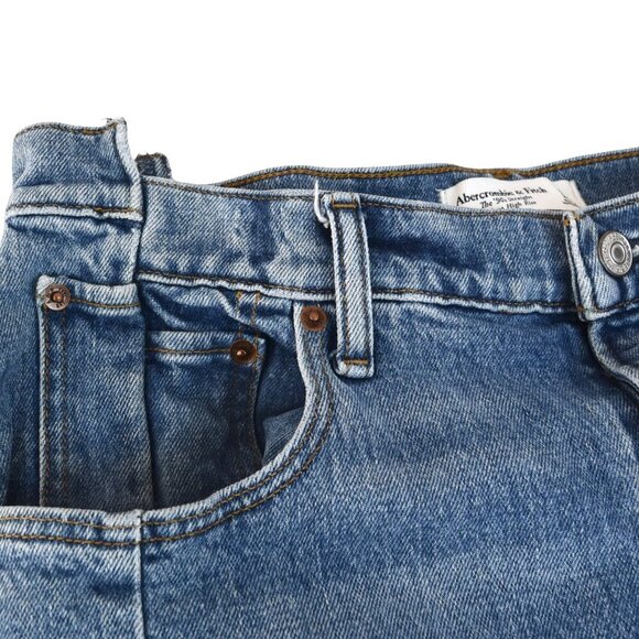 Abercrombie ’90s Straight Jeans Ultra High Rise Vintage Fit Sz 31 / 12 Cut & Sew - Picture 6 of 10